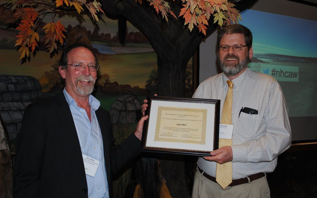Steve Miller receiving Climate Champion Award