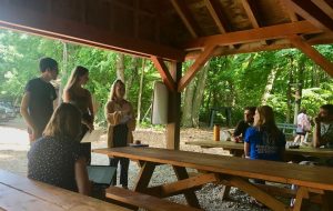 Newburyport students demonstrate the Climate Café process