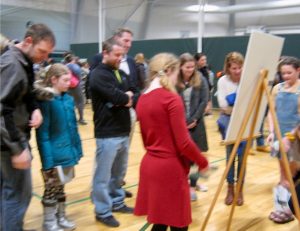 Students present climate posters, Climate in the Classroom - Sunapee 6th grade, 2020