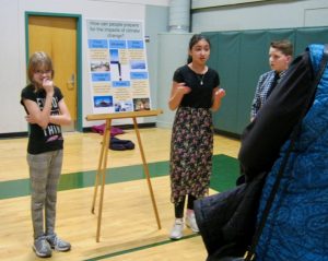 Students present climate posters, Climate in the Classroom - Sunapee 6th grade, 2020