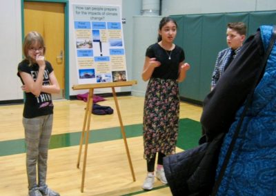 Students present climate posters, Climate in the Classroom - Sunapee 6th grade, 2020