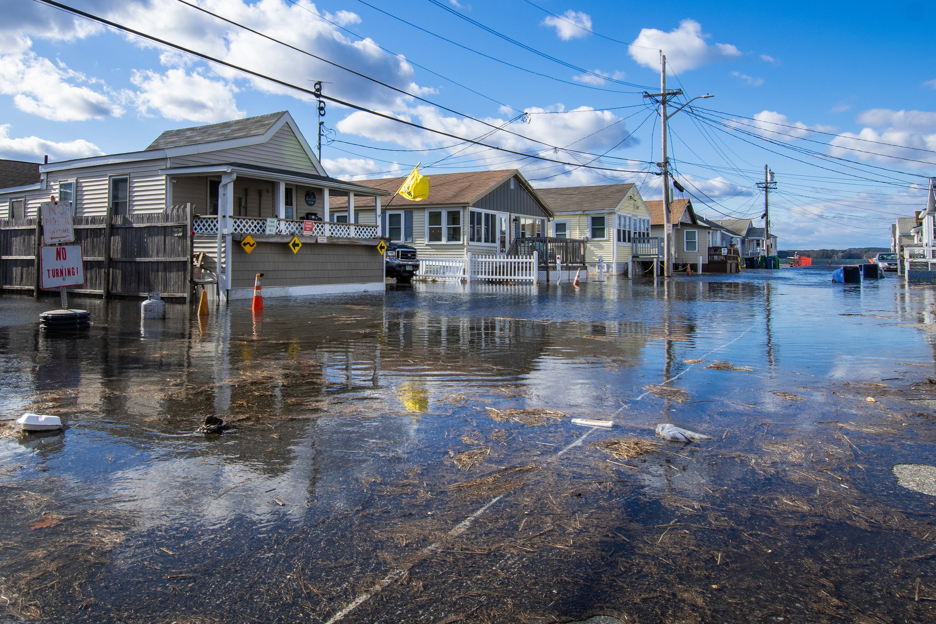 High Tide November 16, 2020 on the Marsh Side of Hampton Beach. Credit: Marie Sapienza