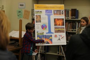 Climate in the Classroom, students present poster