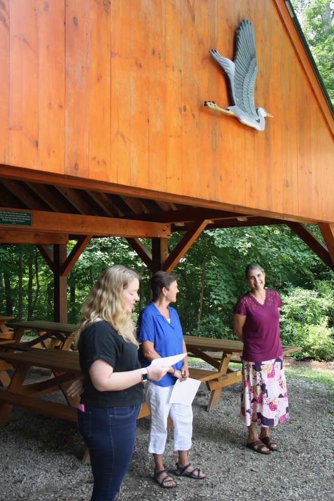 CAW co-chairs present CAW Climate Champion award to Rayann Dionne