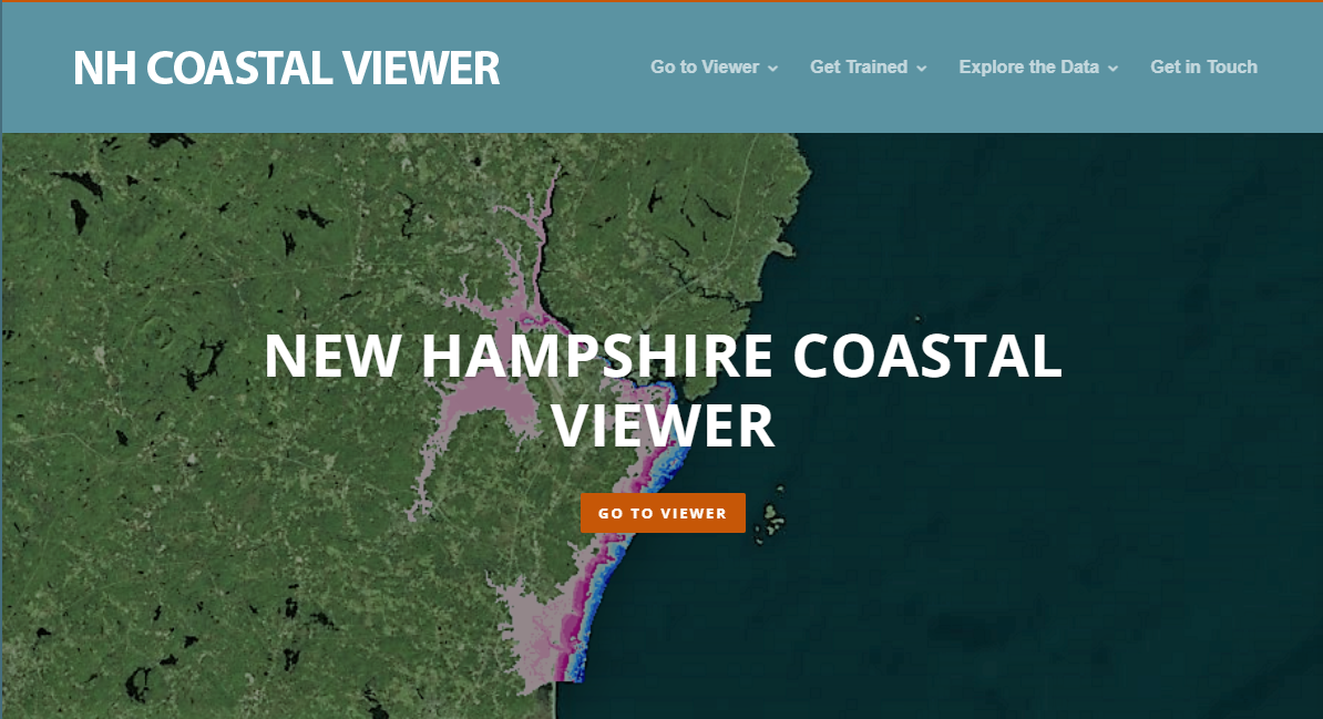 The NH Coastal Viewer website homepage