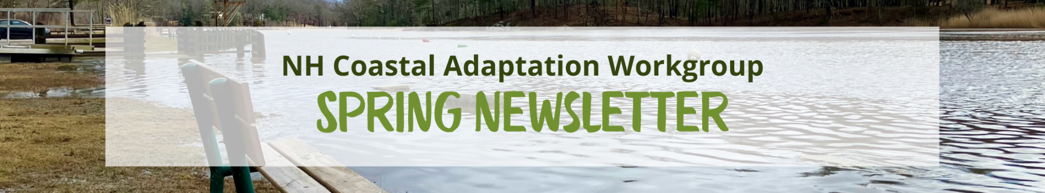 Banner with text "NH Coastal Adaptation Workgroup, Spring Newsletter"