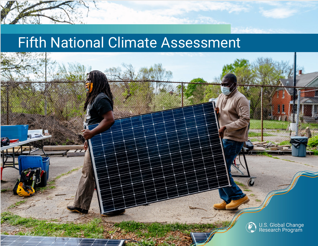 Cover page of the Fifth National Climate Assessment