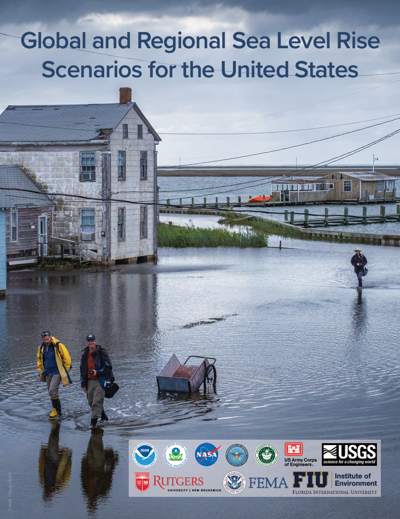 Cover page of "US Sea Level Change Technical Report (2022)