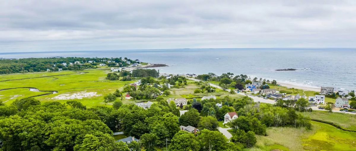 View of the NH coastline in spring